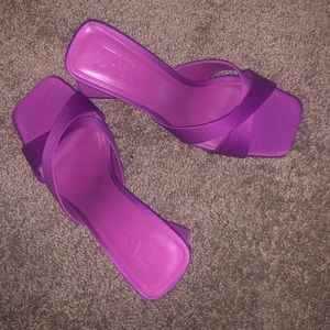 Zara Heeled Crossed Strap Sandals